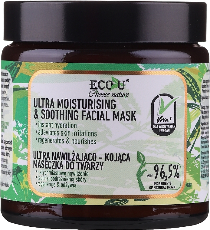 Moisturizing Soothing Face Mask - Eco U Choose Nature Ultra Moisturing & Soothing Face Mask — photo N2