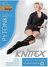 Fragrances, Perfumes, Cosmetics Women Relaxing Knee-Highs 40 Den, beige - Knittex