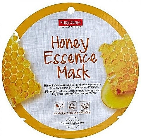 Collagen Face Mask - Purederm Honey Essence Mask — photo N6