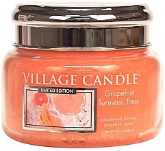 Fragrances, Perfumes, Cosmetics Scented Candle in Jar - Village Candle Grapefruit Turmeric Tonic Glass Jar