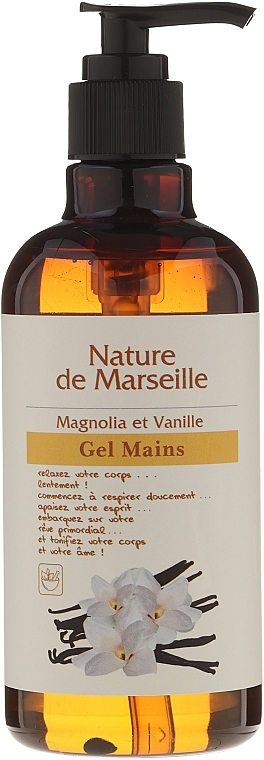 Hand Wash Gel with Magnolia & Vanilla Scent - Nature de Marseille Magnolia&Vanilla Gel — photo N1