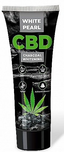 Charcoal Whitening Toothpaste  - VitalCare White Pearl CBD Charcoal Whitening Toothpaste — photo N1