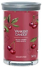 Scented Candle in Glass 'Black Cherry', 2 wicks - Yankee Candle Singnature — photo N1