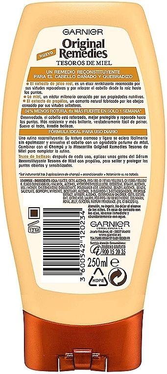 Conditioner for Dry Hair - Garnier Original Remedies Honey Treasures Reconstituent Conditioner — photo N5