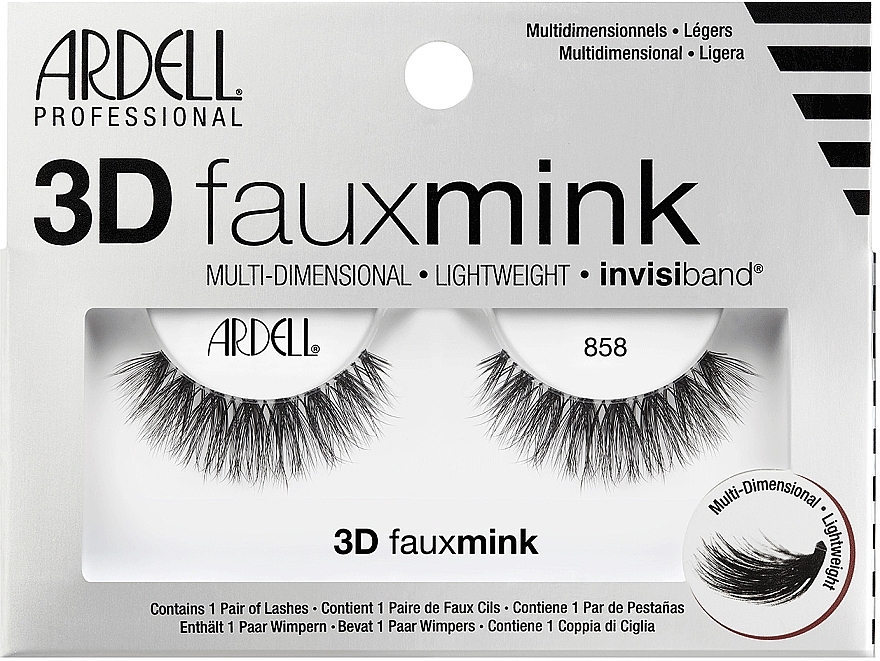 Flase Lashes - Ardell 3D Faux Mink 858 — photo N1