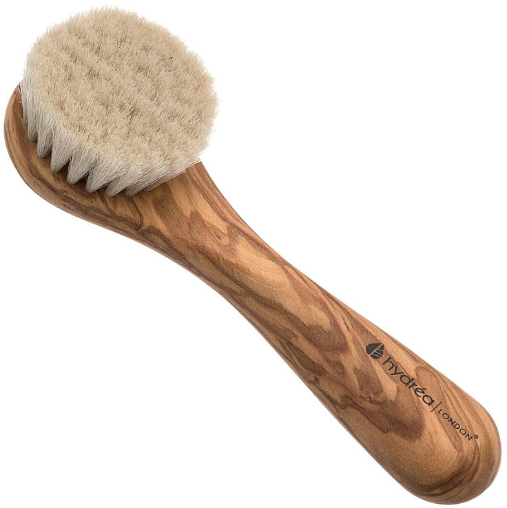 Olive Wood Face Brush - Hydrea London Olive Wood Facial Brush With Soft Goats Hair Bristles — photo N4