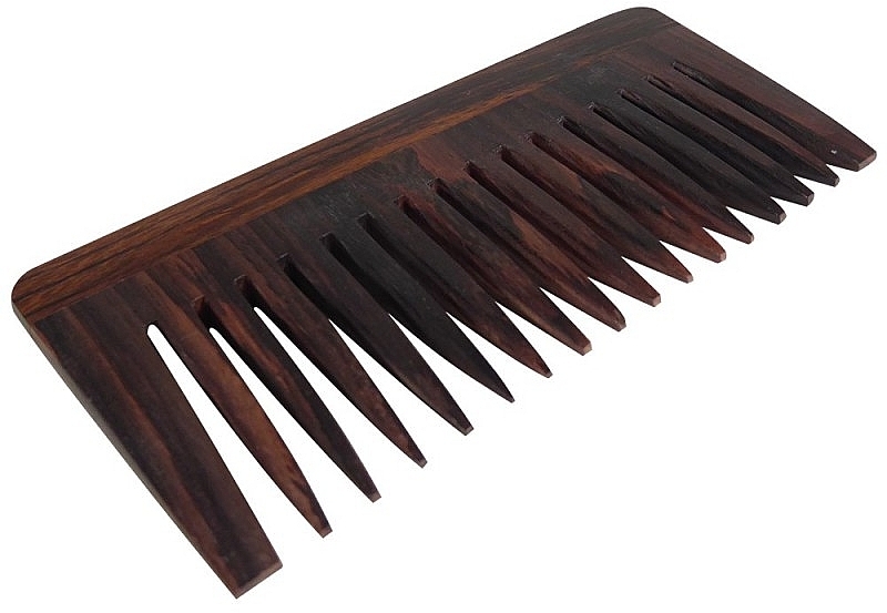 Rosewood Afro-Comb, 13.5 cm - Golddachs — photo N2