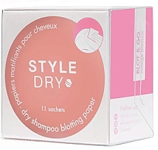 Dry Shampo Blotting Paper, 11 pcs - Styledry Dry Shampoo Blotting Paper Orange Blossom — photo N1