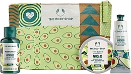 Fragrances, Perfumes, Cosmetics Set - The Body Shop Rich & Creamy Avocado Mini Gift (sh/cr/60ml + b/butter/50ml + h/balm/30ml + bag/1pcs)