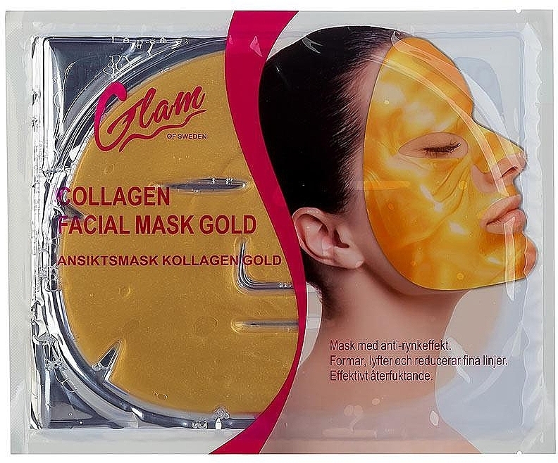 Collagen Face Mask - Glam Of Sweden Collagen Facial Mask Gold — photo N1