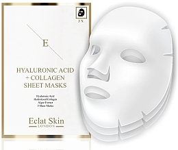 Set - Eclat Skin London Hyaluronic Acid & Collagen (f/mask/2x3pcs) — photo N2