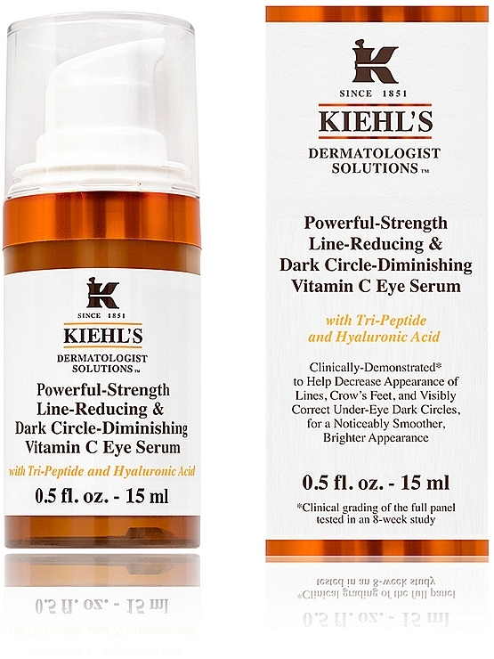 Anti-Wrinkle Eye Concentrate with Vitamin C - Kiehl`s Dermatologist Solutions Powerful-Strength Line-Reducing & Dark Circle-Diminishing Vitamin C Eye Serum — photo N2