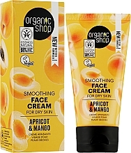Avocado & Aloe Cream for Dry Skin - Organic Shop Smoothing Cream Apricot & Mango — photo N2