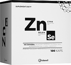 Fragrances, Perfumes, Cosmetics Dietary Supplement "ZnSe, Zinc & Selenium", capsules - Laborell