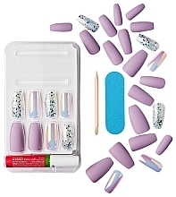 False Nail Set, size L - Kiss Gel Fantasy Ready to Wear Gel Rainbow Rings — photo N2