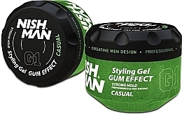 Fragrances, Perfumes, Cosmetics Strong Hold Hair Gel - Nishman Ultra Hold Hair Gel Casual G1