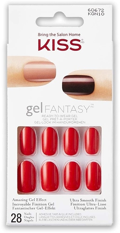 False Nail Set, size S - Kiss Gel Fantasy Whatever — photo N1