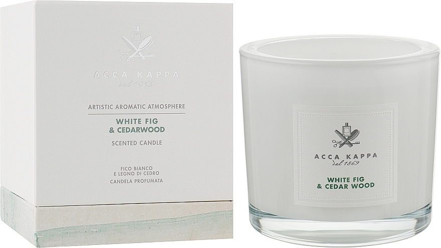 White Fig & Cederwood Scented Candle - Acca Kappa Scented Candle — photo N2