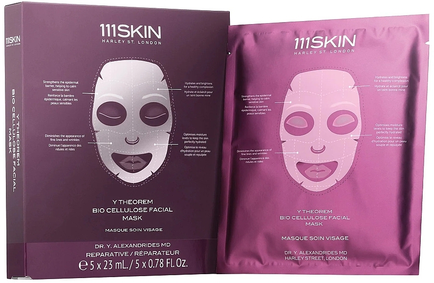 Soothing Healing Face Mask - 111SKIN Y Theorem Bio Cellulose Facial Mask Box — photo N1