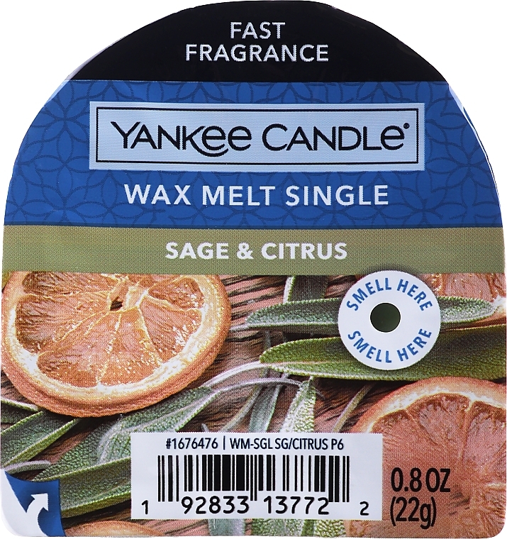 Scented Wax - Yankee Candle Classic Wax Sage & Citrus — photo N1