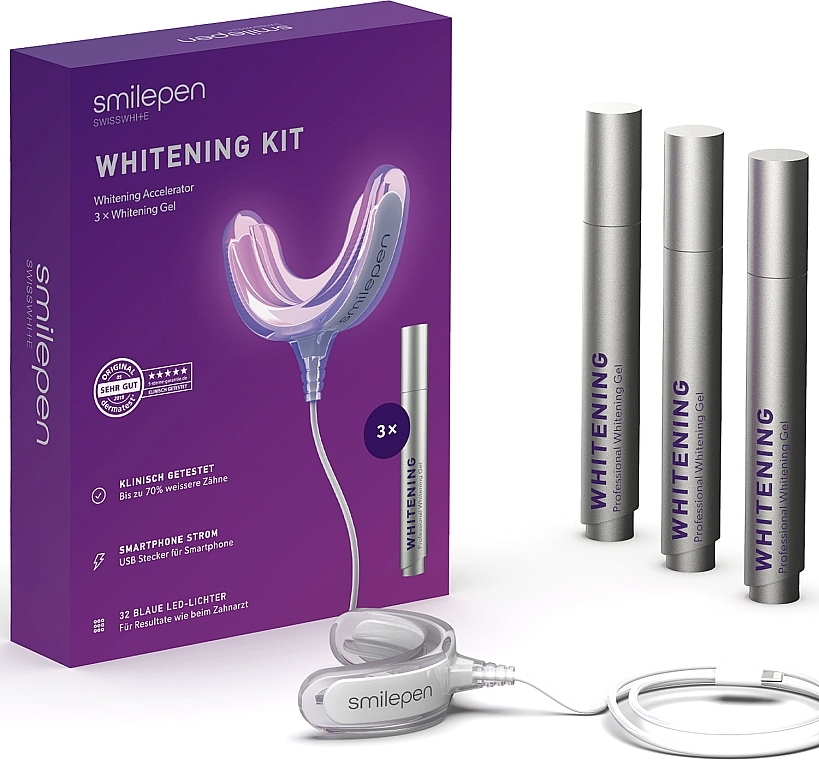 Teeth Whitening Set - SwissWhite Smilepen Whitening Kit — photo N1