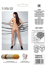 Erotic Tights with Cutout 'Tiopen' 022, 20 Den, beige - Passion — photo N2