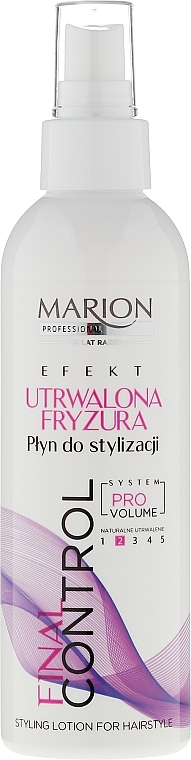 Styling Spray - Marion Professional Final Control Hair Styling Liquid Fixed Hairstyle  — photo N1