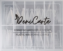 Fragrances, Perfumes, Cosmetics Gel Nail Tips 7542, transparent, 120 pcs. - Deni Carte Stiletto