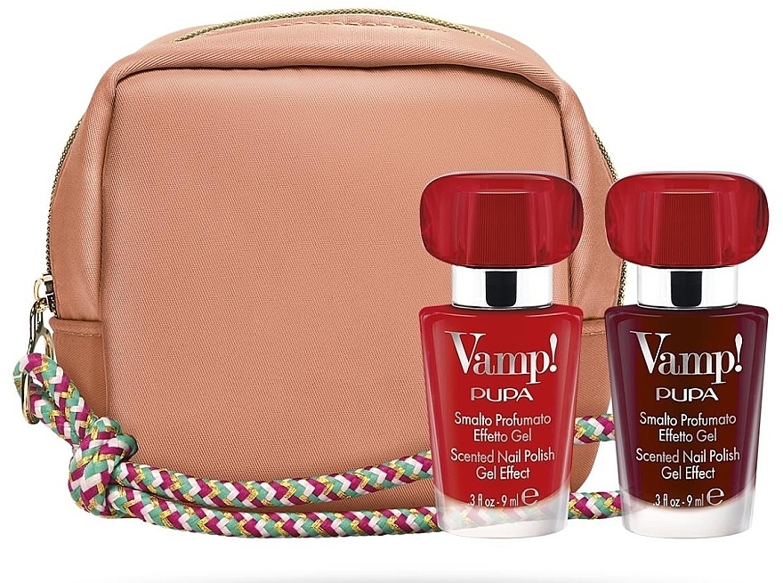 Set - Pupa Vamp! 202 & 205 Nail Polish Kit (nail/polish/9mlx2+ bag) — photo N1