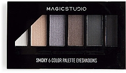 Fragrances, Perfumes, Cosmetics Eyeshadow Palette, grey tones - Magic Studio Black Nudes 6 Color Eyeshadow Palette