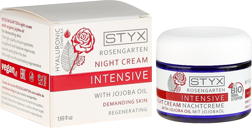 Night Face Cream - Styx Naturcosmetic Rose Garden Intensive Night Cream — photo N1
