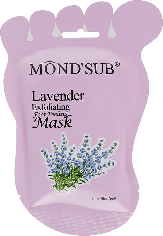Exfoliating Foot Peeling Mask with Lavender Extract - Mond'Sub Lavender Exfoliating Foot Peeling Mask — photo N1