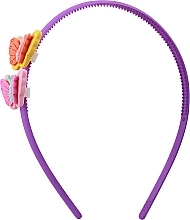 Fragrances, Perfumes, Cosmetics Hair Hoop, FA-5639, Butterflies, Purple - Donegal 