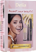 Fragrances, Perfumes, Cosmetics Set - Delia Cosmetics Accent Your Beauty! (lipstick/5ml + mascara/12ml + eyeliner/4ml)