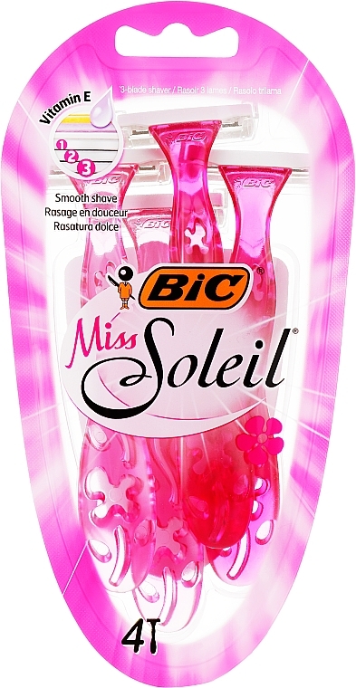 Women Single-use Razor, 4 pcs - Bic Miss Soleil — photo N1