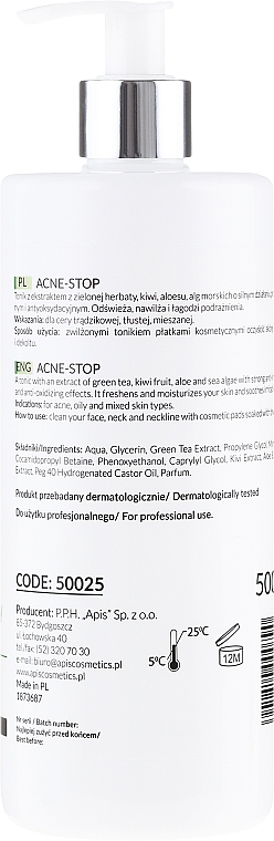 Green Tea Face Tonic - APIS Professional Cleansing Antibacterial Tonic — photo N2