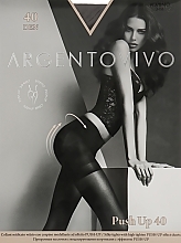 Tights "Push Up 40" 40 DEN, platino - Argentovivo — photo N6