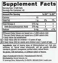 Kids DHA Dietary Supplement - Berry Lemonade Flavour, Soft Gels - Nordic Naturals Children's DHA 375 mg Ages 3+ Berry Lemonade — photo N3