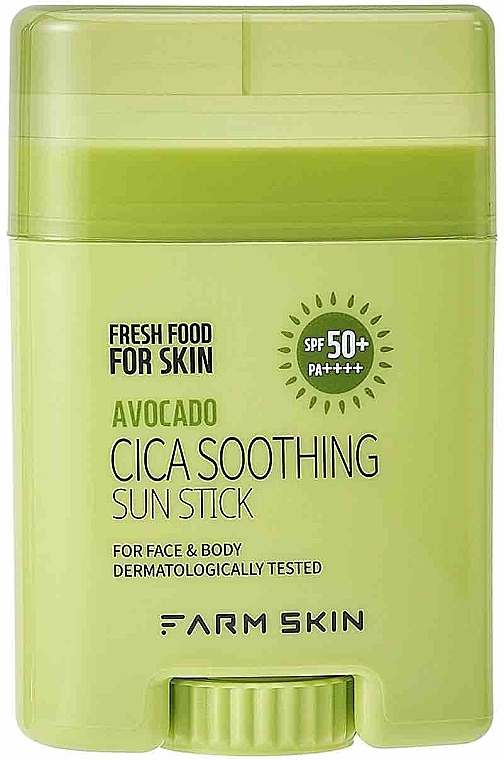 Sunscreen Stick - Farm Skin Fresh Food For Skin Avocado Cica Soothing Sun Stick SPF50+ — photo N1