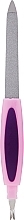 Metallic Nail File with Cuticle Trimmer, 77784, light-pink-purple - Top Choice — photo N2