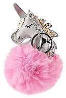 Keychain 'Fluffy Unicorn', pink - Martinelia Keychain Unicorn Puff — photo N1