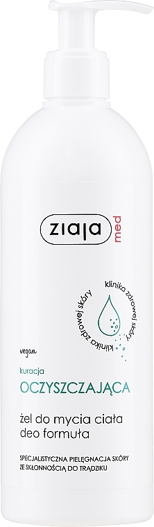 Body Cleansing Gel - Ziaja Med Antibacterial Body Cleaning System Deo Formula — photo N2