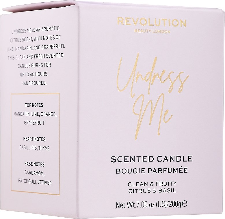 Makeup Revolution Beauty London Undress Me Scented Candle - Scented Candle — photo N2