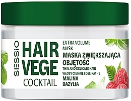Fragrances, Perfumes, Cosmetics Raspberry and Basil Hair Volume Mask - Sessio Hair Vege Cocktail Extra Volume Mask