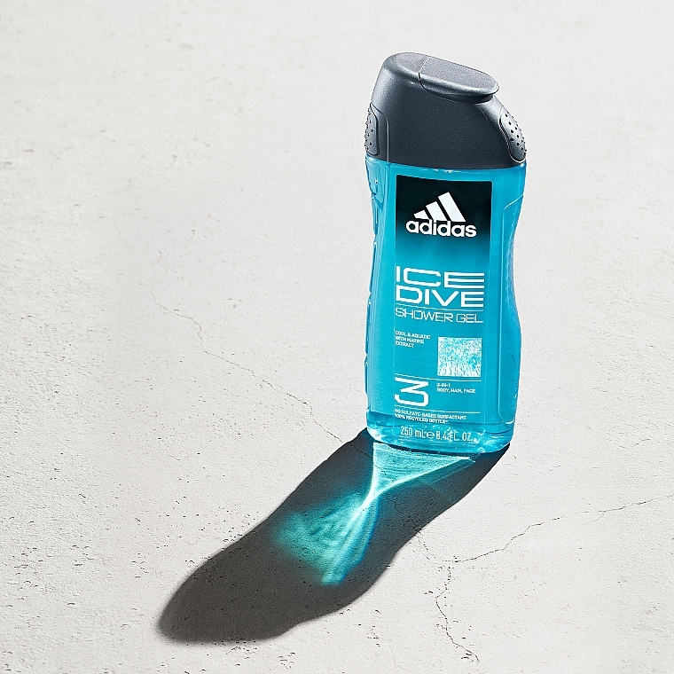 Shower Gel - Adidas Ice Dive Body, Hair and Face Shower Gel — photo N4