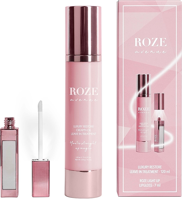 Set - Roze Avenue Leave In & Lipgloss Duo (cr/oil/120ml + lip/gloss/7ml) — photo N1