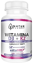 Fragrances, Perfumes, Cosmetics Vitamin D3+K2, Tablets - NaturPlanet Vitamin D3 + K2