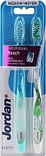 Fragrances, Perfumes, Cosmetics Toothbrush, medium, transparent-turquoise + transparent-green - Jordan Individual Reach Medium