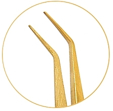 Curved Tweezers, 012, gold - Lena Lashes — photo N2