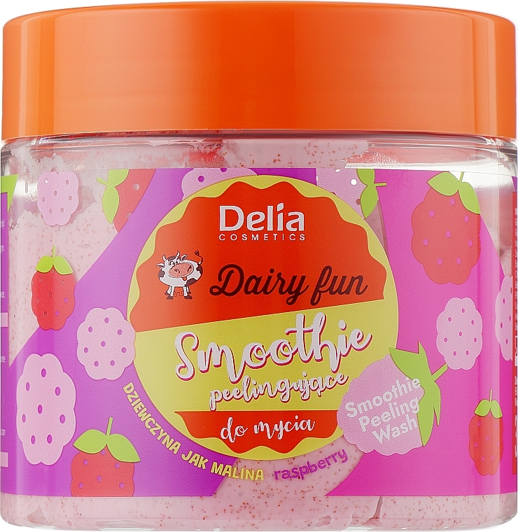Peeling Shower Gel "Raspberry" - Delia Dairy Fun — photo N1